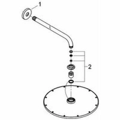 Верхний душ GROHE Rainshower Cosmopolitan 310, 8 л/мин, 1 режим, 380 мм, холодный рассвет матовый (26066GN0) Верхний душ GROHE Rainshower Cosmopolitan 310, 8 л/мин, 1 режим, 380 мм, холодный рассвет матовый (26066GN0)