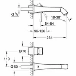 Внешняя часть смесителя для раковины GROHE Grandera на 2 отверстия, хром/золото (19930IG0) Внешняя часть смесителя для раковины GROHE Grandera на 2 отверстия, хром/золото (19930IG0)