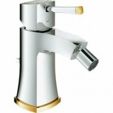 Смеситель для биде GROHE Grandera с донным клапаном, хром/золото (23315IG0)