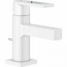 Смеситель для раковины GROHE Quadra с донным клапаном, уменьшенный, белая луна (32632LS0)