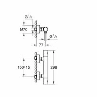 Термостат для душа GROHE Grohtherm 1000 Cosmopolitan, теплый закат глянцевый (34065DA2) Термостат для душа GROHE Grohtherm 1000 Cosmopolitan, теплый закат глянцевый (34065DA2)