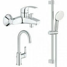 Готовый комплект для ванной комнаты GROHE BauEdge, хром (NB0050)