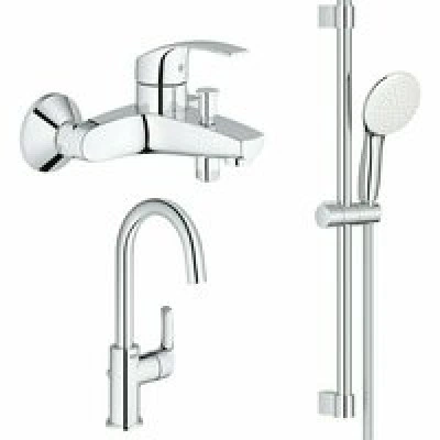 Готовый комплект для ванной комнаты GROHE BauEdge, хром (NB0050)