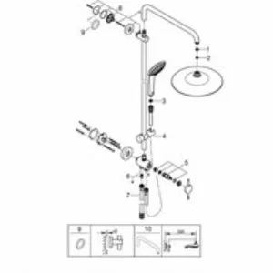 Душевая система GROHE Euphoria 260 со смесителем для ванны, хром (NB0054) Душевая система GROHE Euphoria 260 со смесителем для ванны, хром (NB0054)