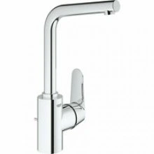 Смеситель для раковины GROHE Eurodisc Cosmopolitan с донным клапаном, L-size, хром (23054003)