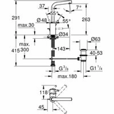 Смеситель для раковины GROHE Concetto, хром (23739002) Смеситель для раковины GROHE Concetto, хром (23739002)