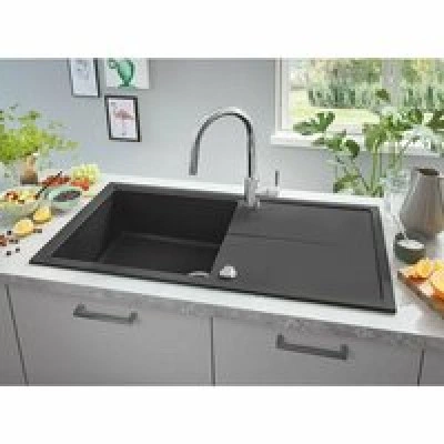 Мойка GROHE K400, 1000 x 500 мм, черный гранит (31641AP0) Мойка GROHE K400, 1000 x 500 мм, черный гранит (31641AP0)