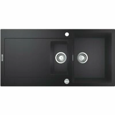 Мойка GROHE K500 с 1,5 чашей, 1000 x 500 мм, черный гранит (31646AP0) Мойка GROHE K500 с 1,5 чашей, 1000 x 500 мм, черный гранит (31646AP0)