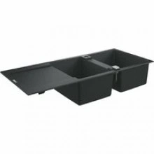 Мойка GROHE K500 с двумя чашами, 1160 x 500 мм, черный гранит (31647AP0)