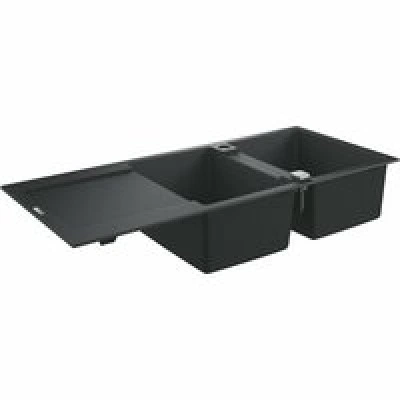 Мойка GROHE K500 с двумя чашами, 1160 x 500 мм, черный гранит (31647AP0)