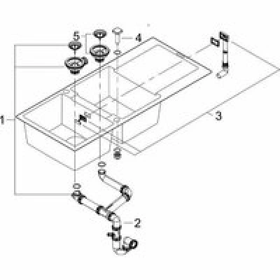 Мойка GROHE K500 с двумя чашами, 1160 x 500 мм, серый гранит (31647AT0) Мойка GROHE K500 с двумя чашами, 1160 x 500 мм, серый гранит (31647AT0)