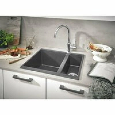 Мойка GROHE K500 с 1,5 чашей, 555 x 460 мм, серый гранит (31648AT0) Мойка GROHE K500 с 1,5 чашей, 555 x 460 мм, серый гранит (31648AT0)