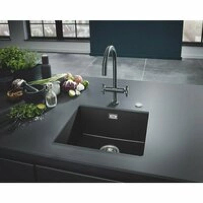 Мойка GROHE K700U с одной чашей, 457 x 406 мм, черный гранит (31653AP0) Мойка GROHE K700U с одной чашей, 457 x 406 мм, черный гранит (31653AP0)