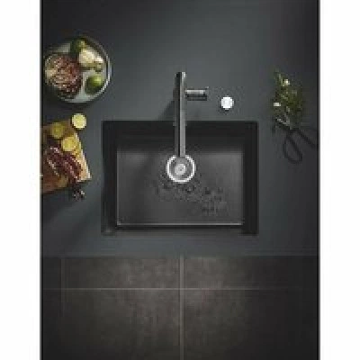 Мойка GROHE K700U с одной чашей, 610 x 460 мм, черный гранит (31655AP0) Мойка GROHE K700U с одной чашей, 610 x 460 мм, черный гранит (31655AP0)
