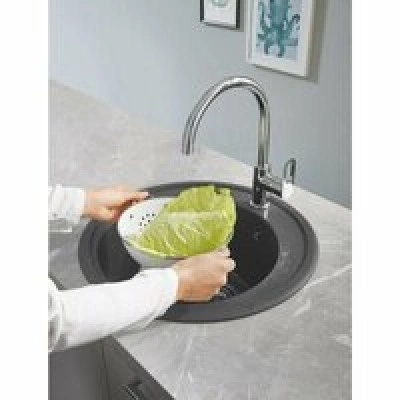 Мойка GROHE K200 с одной чашей, диаметр 510 мм, серый гранит (31656AT0) Мойка GROHE K200 с одной чашей, диаметр 510 мм, серый гранит (31656AT0)