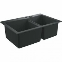 Мойка GROHE K700 с 2 чашами, 838 x 559 мм,черный гранит (31657AP0)
