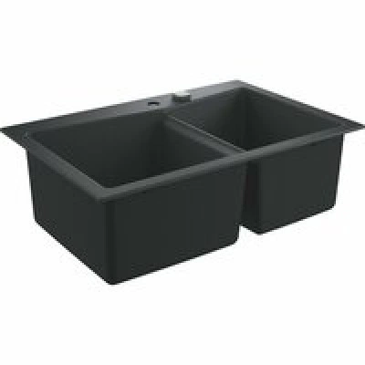 Мойка GROHE K700 с 2 чашами, 838 x 559 мм,черный гранит (31657AP0) Мойка GROHE K700 с 2 чашами, 838 x 559 мм,черный гранит (31657AP0)