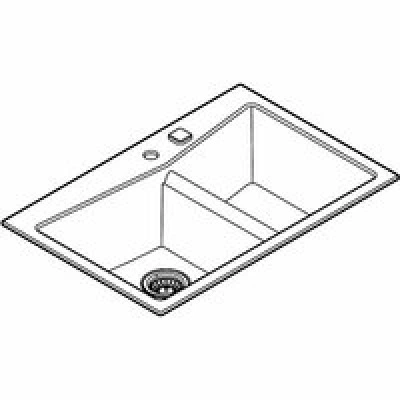 Мойка GROHE K700 с 2 чашами, 838 x 559 мм,черный гранит (31657AP0) Мойка GROHE K700 с 2 чашами, 838 x 559 мм,черный гранит (31657AP0)