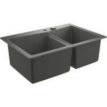 Мойка GROHE K700 с двумя чашами, 838 x 559 мм, серый гранит (31657AT0)