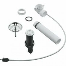 Сливной гарнитур для мойки GROHE с нажимным механизмом, нержавеющая сталь, матовая (40986SD0)
