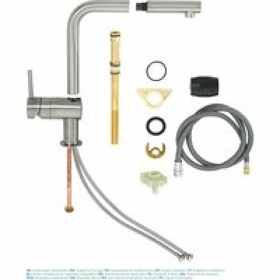 Смеситель для кухни GROHE Minta с вытяжным L-изливом, суперсталь (32168DC0) Смеситель для кухни GROHE Minta с вытяжным L-изливом, суперсталь (32168DC0)