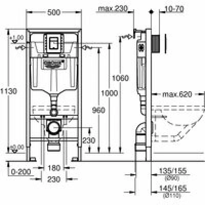 Комплект инсталляции для унитаза, GROHE Rapid SL 3 в 1 с панелью смыва Skate Cosmopolitan, хром (39501000) Комплект инсталляции для унитаза, GROHE Rapid SL 3 в 1 с панелью смыва Skate Cosmopolitan, хром (39501000)