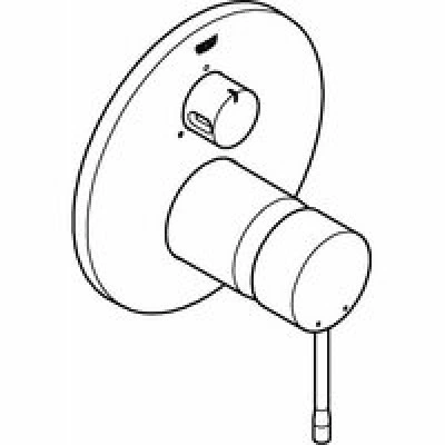 Внешняя часть смесителя для ванны GROHE Essence с переключателем на 3 положения, хром (24092001) Внешняя часть смесителя для ванны GROHE Essence с переключателем на 3 положения, хром (24092001)