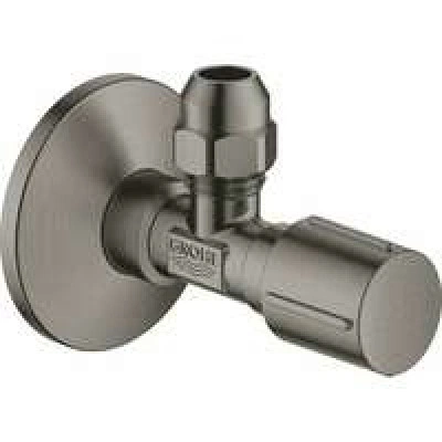 Вентиль угловой GROHE 1/2 дюйма-3/8 дюйма, 1 шт, темный графит матовый (22039AL0) Вентиль угловой GROHE 1/2 дюйма-3/8 дюйма, 1 шт, темный графит матовый (22039AL0)