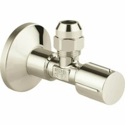 Вентиль угловой GROHE 1/2 дюйма-3/8 дюйма, 1 шт, никель глянец (22039BE0) Вентиль угловой GROHE 1/2 дюйма-3/8 дюйма, 1 шт, никель глянец (22039BE0)