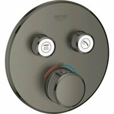 Внешняя часть термостата для душа GROHE Grohtherm SmartControl на 2 потребителя, темный графит матовый (29119AL0)