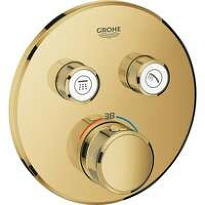 Внешняя часть термостата для душа GROHE Grohtherm SmartControl на 2 потребителя, холодный рассвет глянец (29119GL0) Внешняя часть термостата для душа GROHE Grohtherm SmartControl на 2 потребителя, холодный рассвет глянец (29119GL0)