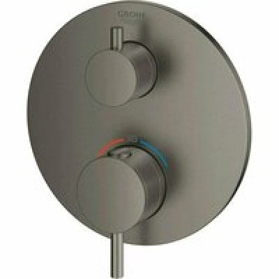 Внешняя часть термостата для душа GROHE Atrio на 2 потребителя, темный графит матовый (24134AL3) Внешняя часть термостата для душа GROHE Atrio на 2 потребителя, темный графит матовый (24134AL3)