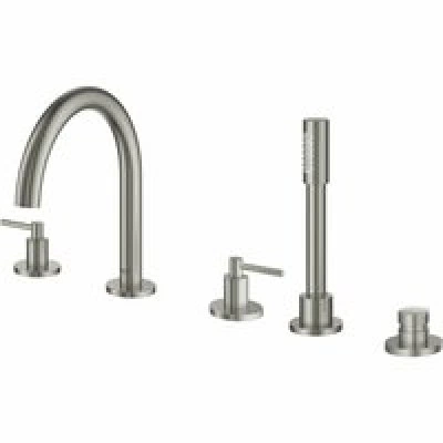 Смеситель для ванны GROHE Atrio двухвентильный, на 5 отверстий, на край ванны, суперсталь (19922DC3) Смеситель для ванны GROHE Atrio двухвентильный, на 5 отверстий, на край ванны, суперсталь (19922DC3)