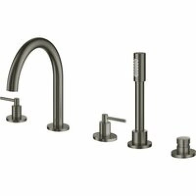 Смеситель для ванны GROHE Atrio двухвентильный, на 5 отверстий, на край ванны, темный графит матовый (19922AL3) Смеситель для ванны GROHE Atrio двухвентильный, на 5 отверстий, на край ванны, темный графит матовый (19922AL3)