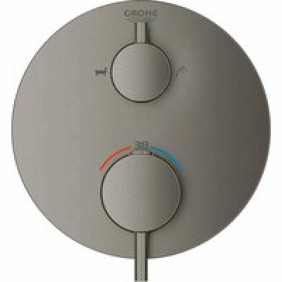 Внешняя часть термостата для ванны GROHE Atrio на 2 потребителя, темный графит матовый (24138AL3) Внешняя часть термостата для ванны GROHE Atrio на 2 потребителя, темный графит матовый (24138AL3)
