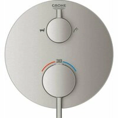 Внешняя часть термостата для ванны GROHE Atrio на 2 потребителя, суперсталь (24138DC3) Внешняя часть термостата для ванны GROHE Atrio на 2 потребителя, суперсталь (24138DC3)