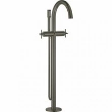 Внешняя часть смесителя для ванны GROHE Atrio напольного монтажа, двухвентильный, темный графит матовый (25044AL3)
