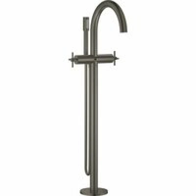 Внешняя часть смесителя для ванны GROHE Atrio напольного монтажа, двухвентильный, темный графит матовый (25044AL3)