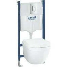 Комплект инсталляции GROHE Solido 5 в 1 с унитазом Euro Ceramic и сиденьем (39535000)