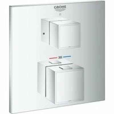 Внешняя часть термостата для душа GROHE Grohtherm Cube на 1 потребителя, хром (24153000) Внешняя часть термостата для душа GROHE Grohtherm Cube на 1 потребителя, хром (24153000)