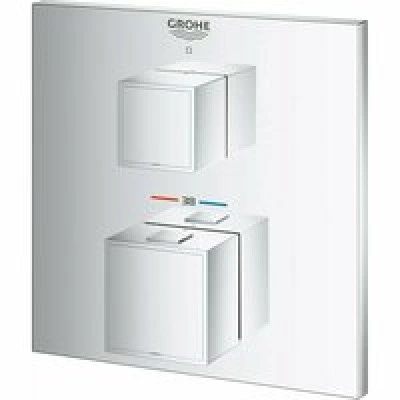 Внешняя часть термостата для душа GROHE Grohtherm Cube на 1 потребителя, хром (24153000) Внешняя часть термостата для душа GROHE Grohtherm Cube на 1 потребителя, хром (24153000)