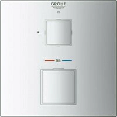Внешняя часть термостата для душа GROHE Grohtherm Cube на 1 потребителя, хром (24153000) Внешняя часть термостата для душа GROHE Grohtherm Cube на 1 потребителя, хром (24153000)