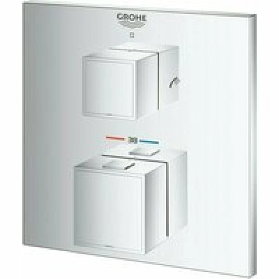 Внешняя часть термостата для ванны GROHE Grohtherm Cube на 2 потребителя, хром (24155000) Внешняя часть термостата для ванны GROHE Grohtherm Cube на 2 потребителя, хром (24155000)