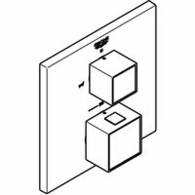 Внешняя часть термостата для ванны GROHE Grohtherm Cube на 2 потребителя, хром (24155000) Внешняя часть термостата для ванны GROHE Grohtherm Cube на 2 потребителя, хром (24155000)