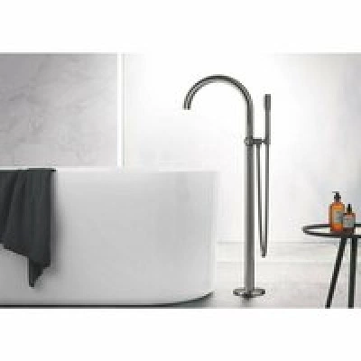 Внешняя часть смесителя для ванны GROHE Atrio напольного монтажа, темный графит матовый (32653AL3) Внешняя часть смесителя для ванны GROHE Atrio напольного монтажа, темный графит матовый (32653AL3)