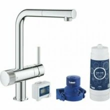 Смеситель для кухонной мойки GROHE Blue Pure Minta с функцией фильтрации, с фильтром в комплекте, хром (30382000)
