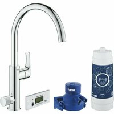 Смеситель для кухонной мойки GROHE Blue Pure Eurosmart с функцией фильтрации, с фильтром в комплекте, хром (30383000) Смеситель для кухонной мойки GROHE Blue Pure Eurosmart с функцией фильтрации, с фильтром в комплекте, хром (30383000)