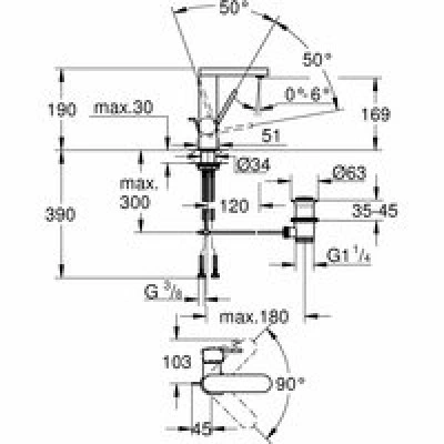 Смеситель для раковины GROHE Plus, M-size, хром (23871003) Смеситель для раковины GROHE Plus, M-size, хром (23871003)