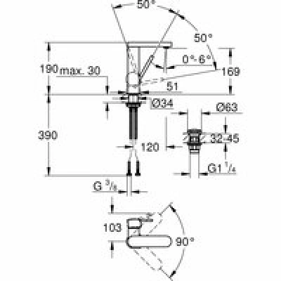 Смеситель для раковины GROHE Plus, M-size, хром (23872003) Смеситель для раковины GROHE Plus, M-size, хром (23872003)