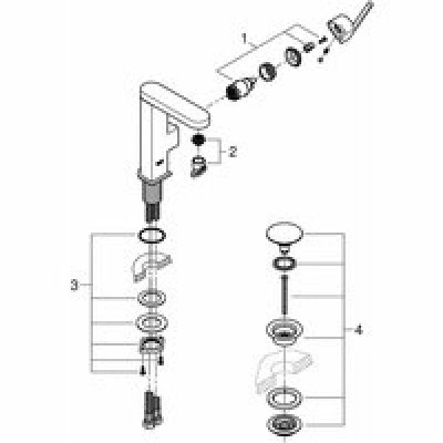 Смеситель для раковины GROHE Plus, M-size, хром (23872003) Смеситель для раковины GROHE Plus, M-size, хром (23872003)